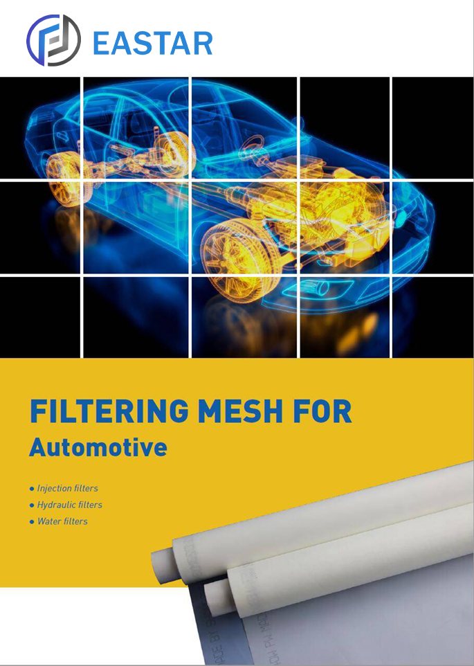 Nylon filtering mesh in automotive applications.