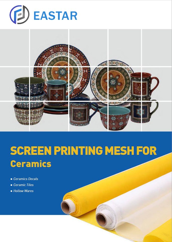 Polyester screen printing mesh for ceramic screen printing.