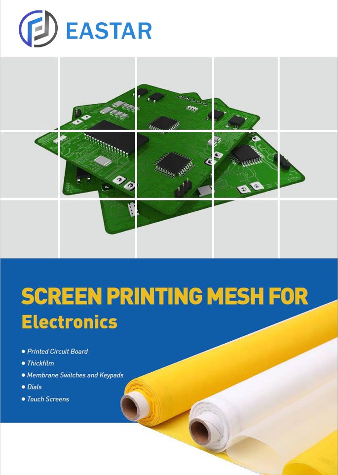 Polyester screen printing mesh for electronics screen printing.