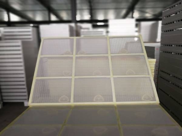Several pieces of nylon milling sifter sieve mesh in the warehouse.